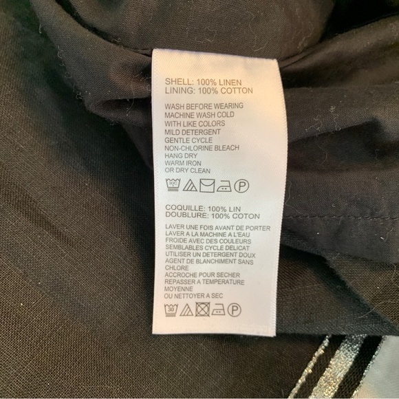 Tommy Bahama Black and White Linen Dress Size S/P - Picture 9 of 9